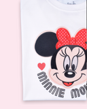 Minnie Bordada Camiseta Mujer