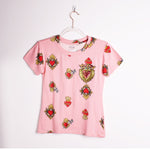 Corazones Patrones Parche Corazón Lentejuela T-Shirt