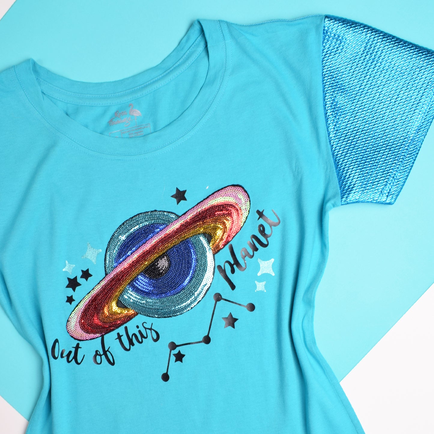 Out of This Planet Lentejuelas T-shirt Mujer