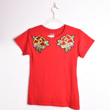 Love Perlas Rosas Hombro T-Shirt